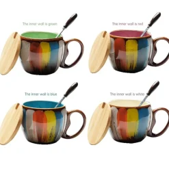 The Decor Haven Küche & Esszimmer-Farbenfrohe handgemachte Kaffeetasse - Sammlerstück