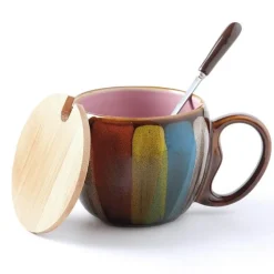 The Decor Haven Küche & Esszimmer-Farbenfrohe handgemachte Kaffeetasse - Sammlerstück