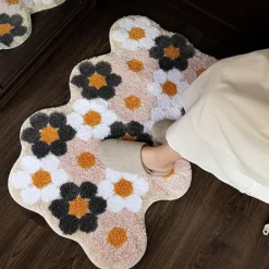 Warm Weaves Boden & Teppiche-Farbenfroher Blumenteppich - Dekorativer Blumenteppich