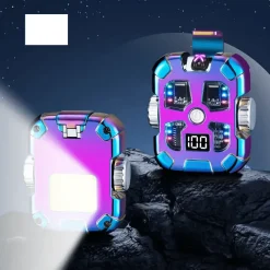 Cozy Living Camping Im Freien|Outdoor & Garten-Farbenfrohes, wiederaufladbares, flammenloses Feuerzeug – Pulslichtbogen-Design