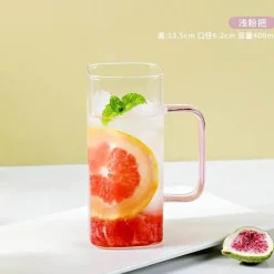 Plates u0026 More Küche & Esszimmer-Farbige Glasbecher mit Strohhalm – Lustiges Trinkgeschirr-Set