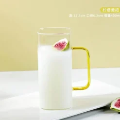 Plates u0026 More Küche & Esszimmer-Farbige Glasbecher mit Strohhalm – Lustiges Trinkgeschirr-Set