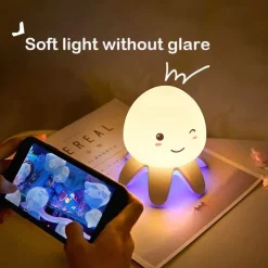 Bright Accents Beleuchtung-Farbwechselndes Quallen-LED-Nachtlicht – Ozeanlampe für Kinder