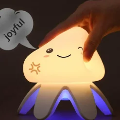 Bright Accents Beleuchtung-Farbwechselndes Quallen-LED-Nachtlicht – Ozeanlampe für Kinder