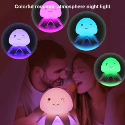Bright Accents Beleuchtung-Farbwechselndes Quallen-LED-Nachtlicht – Ozeanlampe für Kinder