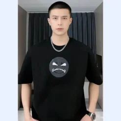 Damen Everly u0026 Lace Herrenbekleidung|Damenbekleidung-Farbwechselndes Smiley-T-Shirt – Unisex Pailletten-Mood Swing Top