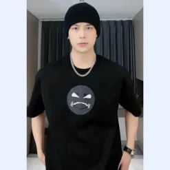 Damen Everly u0026 Lace Herrenbekleidung|Damenbekleidung-Farbwechselndes Smiley-T-Shirt – Unisex Pailletten-Mood Swing Top