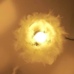 Comfort u0026 Style Beleuchtung-Feather Crystal Table Lamp - Elegant Home Lighting Decor