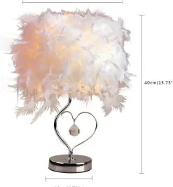 Comfort u0026 Style Beleuchtung-Feather Crystal Table Lamp - Elegant Home Lighting Decor