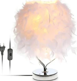 Comfort u0026 Style Beleuchtung-Feather Crystal Table Lamp - Elegant Home Lighting Decor