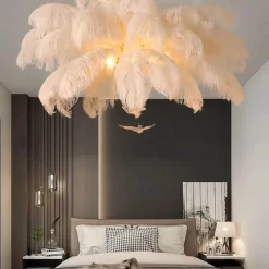 Decor Beleuchtung-Feder-Kronleuchter – Elegante Deckenleuchte