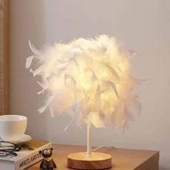 The Light Loft Beleuchtung-Feder-Tischlampe – Elegante Wohnbeleuchtung