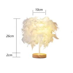 The Light Loft Beleuchtung-Feder-Tischlampe – Elegante Wohnbeleuchtung