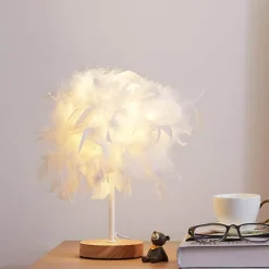 The Light Loft Beleuchtung-Feder-Tischlampe – Elegante Wohnbeleuchtung