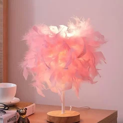 The Light Loft Beleuchtung-Feder-Tischlampe – Elegante Wohnbeleuchtung