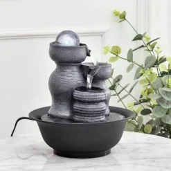 Willow u0026 Whim Wohndeko-Feng Shui-Springbrunnen – Dekoratives Wasserspiel aus Kunstharz für den Innenbereich