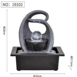 Willow u0026 Whim Wohndeko-Feng Shui-Springbrunnen – Dekoratives Wasserspiel aus Kunstharz für den Innenbereich