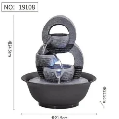 Willow u0026 Whim Wohndeko-Feng Shui-Springbrunnen – Dekoratives Wasserspiel aus Kunstharz für den Innenbereich