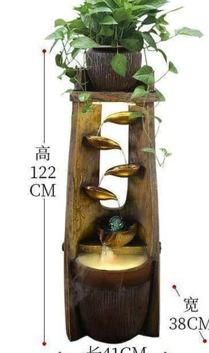 Nomad Gear Camping Im Freien|Outdoor-Artikel-Feng Shui-Wasserbrunnen – Glücksbringer-Dekoration aus Blattgold