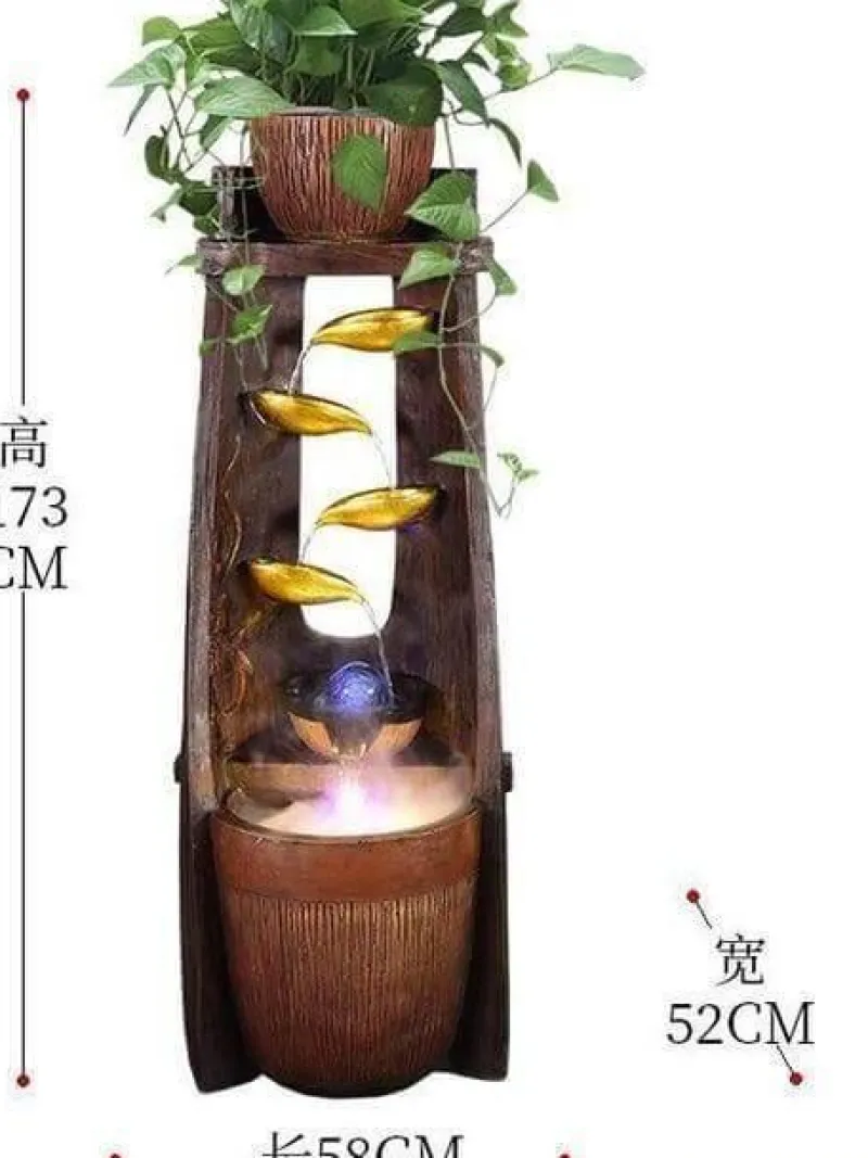 Nomad Gear Camping Im Freien|Outdoor-Artikel-Feng Shui-Wasserbrunnen – Glücksbringer-Dekoration aus Blattgold