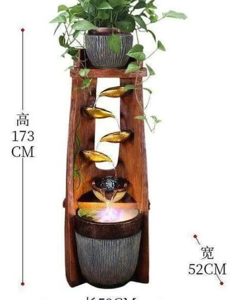 Nomad Gear Camping Im Freien|Outdoor-Artikel-Feng Shui-Wasserbrunnen – Glücksbringer-Dekoration aus Blattgold