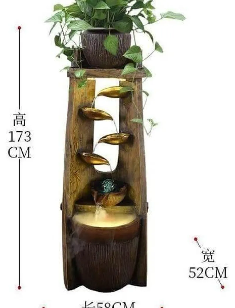 Nomad Gear Camping Im Freien|Outdoor-Artikel-Feng Shui-Wasserbrunnen – Glücksbringer-Dekoration aus Blattgold