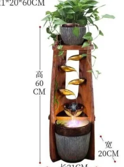 Nomad Gear Camping Im Freien|Outdoor-Artikel-Feng Shui-Wasserbrunnen – Glücksbringer-Dekoration aus Blattgold