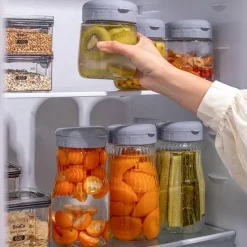 Space Savvy Küche & Esszimmer-Feuchtigkeitsbeständige Einmachgläser – Luftdichte Glasbehälter zum Einlegen