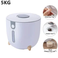 Space Savvy Küche & Esszimmer-Feuchtigkeitsbeständiger großer Reisaufbewahrungsbehälter – luftdichte Lösung zur Aufbewahrung von Lebensmitteln