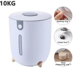 Space Savvy Küche & Esszimmer-Feuchtigkeitsbeständiger großer Reisaufbewahrungsbehälter – luftdichte Lösung zur Aufbewahrung von Lebensmitteln