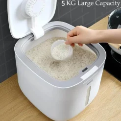 Space Savvy Küche & Esszimmer-Feuchtigkeitsbeständiger Reisaufbewahrungsbehälter - Versiegelte Getreideaufbewahrungsbox