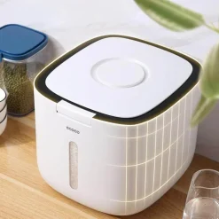 Space Savvy Küche & Esszimmer-Feuchtigkeitsbeständiger Reisaufbewahrungsbehälter - Versiegelte Getreideaufbewahrungsbox