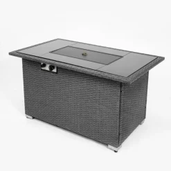 Comfort u0026 Style Camping Im Freien|Outdoor & Garten-Feuerstellentisch aus blauem Stein – Eleganter Versammlungstisch für die Terrasse im Freien