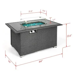 Comfort u0026 Style Camping Im Freien|Outdoor & Garten-Feuerstellentisch aus blauem Stein – Eleganter Versammlungstisch für die Terrasse im Freien