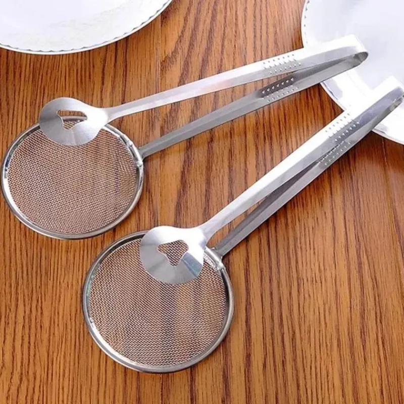 Tom Küche & Esszimmer-Filterlöffelzange aus Edelstahl – Küchenhelfer zum Braten und Grillen