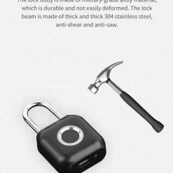 Gear Up u0026 Go Camping-Werkzeuge|Outdoor-Gadgets-Fingerabdruck-USB-Schloss – Intelligente, schlüssellose, wasserdichte Sicherheit