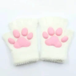 Wilderness Haven Outdoor-Artikel|Camping Im Freien-Fingerlose Handschuhe mit 3D-Katzenpfoten – weiches, pelziges Katzenzubehör