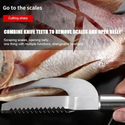 Tom Küche & Esszimmer-Fischschuppenschaber aus Edelstahl – Meeresfrüchte-Schälwerkzeug