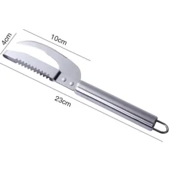 Tom Küche & Esszimmer-Fischschuppenschaber aus Edelstahl – Meeresfrüchte-Schälwerkzeug