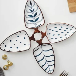 Elegance at the Table Küche & Esszimmer-Fischschwanz-Snackteller aus Keramik – Stilvolles Servierset