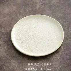 Elegance at the Table Küche & Esszimmer-Flacher Teller mit Hammermuster – Hochwertiges Keramikgeschirr