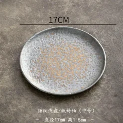 Elegance at the Table Küche & Esszimmer-Flacher Teller mit Hammermuster – Hochwertiges Keramikgeschirr