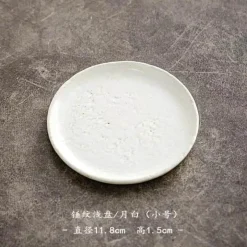 Elegance at the Table Küche & Esszimmer-Flacher Teller mit Hammermuster – Hochwertiges Keramikgeschirr