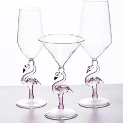 Deco Küche & Esszimmer-Flamingo-Weinglas – Tropisches Trinkgeschirr