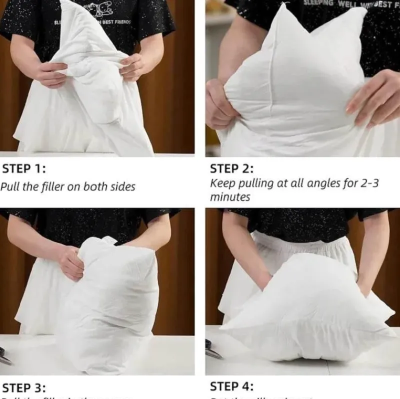 Pillow Haven Bettzeug-Flauschige Dekokisseneinsätze – weiche Kissenpolster 30 x 50 cm, 45 x 45 cm, 50 x 50 cm