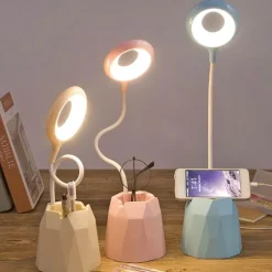Comfort u0026 Style Beleuchtung-Flexible LED Desk Lamp - Touch-Control Phone Holder Light