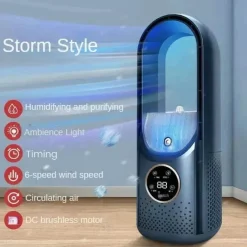 The Decor Haven Gadgets Für Zuhause-Flügelloser Mini-Ventilator – Tragbarer Luftkühler