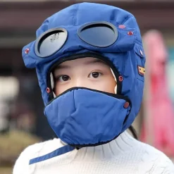 Wilderness Haven Fahrräder & Verkehr|Outdoor-Artikel-Fliegerbrillenhut - Vollständig abgeschirmte Fliegermütze