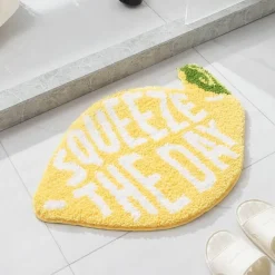 Soft Steps Badezimmer-Flocked Moss Bath Rug - Soft Green Bathroom Mat