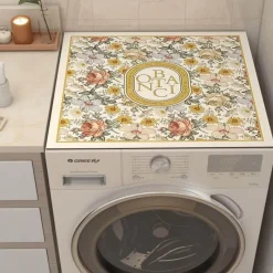 The Blissful Bath Badezimmer-Floral Washing Machine Cover - Retro Home Decor Mat